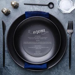 Engraved Wooden/ Acrylic Round Wedding Table Menu Plaque