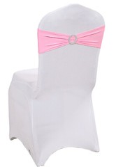 100 Spandex Stretch Chair Cover Sashes Bows for Wedding Party (Pink)~FREE SHIP