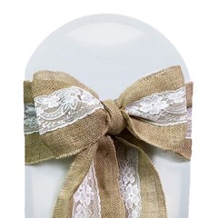 YCC Linens – 10 Pack Burlap Sashes for weddings, parties and special events