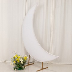 6.5 ft WHITE Spandex Crescent Moon Wedding Arch Cover Party Events Decorations