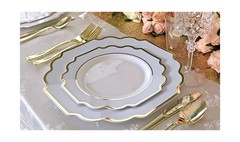 ” OCCASIONS ” 320 Piece set (40 Guests)-Heavyweight Wedding Party Disposable …