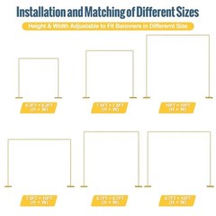 10×10 FT Backdrop Stand Heavy Duty Pipe and Drape 10 FT x 10 FT Gold-10FT-E