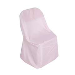 50 Blush Polyester FOLDING Flat CHAIR COVERS Wedding Party Banquet Decorations