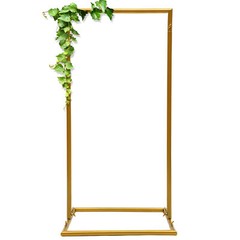 Gold Square Metal Arch Rack Backdrop For Weddings Graduation Party Venue Decor
