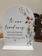 Various wedding signs Memorial, Gifts, Table Numbers 1-11, Bar, Wooden, Acrylic