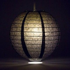 Quasimoon PaperLanternStore Decorative Paper Lantern – (Single, 14-Inch, Blac…