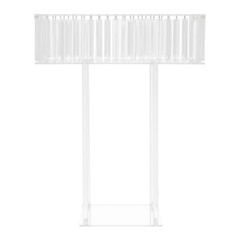 Modern Acrylic Wedding Crystal Flower Stand 11.81*7.87 In Stable Base Clear