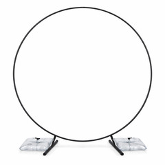 7 Ft Round Wedding Arch Black Backdrop Stand Wedding Metal Circle Arch Stand