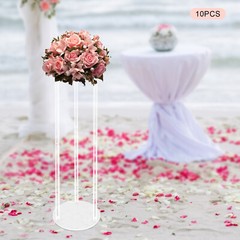 10pcs 80cm Acrylic Artificial Flower Vase Stand Wedding Centerpieces Decoration
