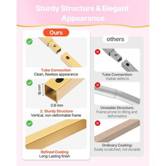 Uimoso Wedding Metal Arch Backdrop Stand Square 8 x 8 ft for Party Events Decor