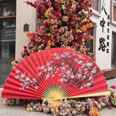 Giant Decorative Folding Wall Fan Bamboo Chinese Style Wedding Backdrop Decor