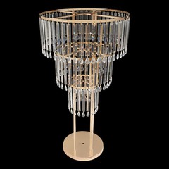 Crystal Flower Stand 3 Tier Round Pedestal Stand for Wedding Road Lead T Stage