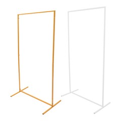 3 Packs Wedding Flower Arch Backdrop Stand Square Balloon Photo Stand Gold/White