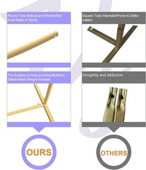 Versatile Set of 2 Wedding Arch Stand in Gold – 7.2FT & 6FT for Memorable Decor