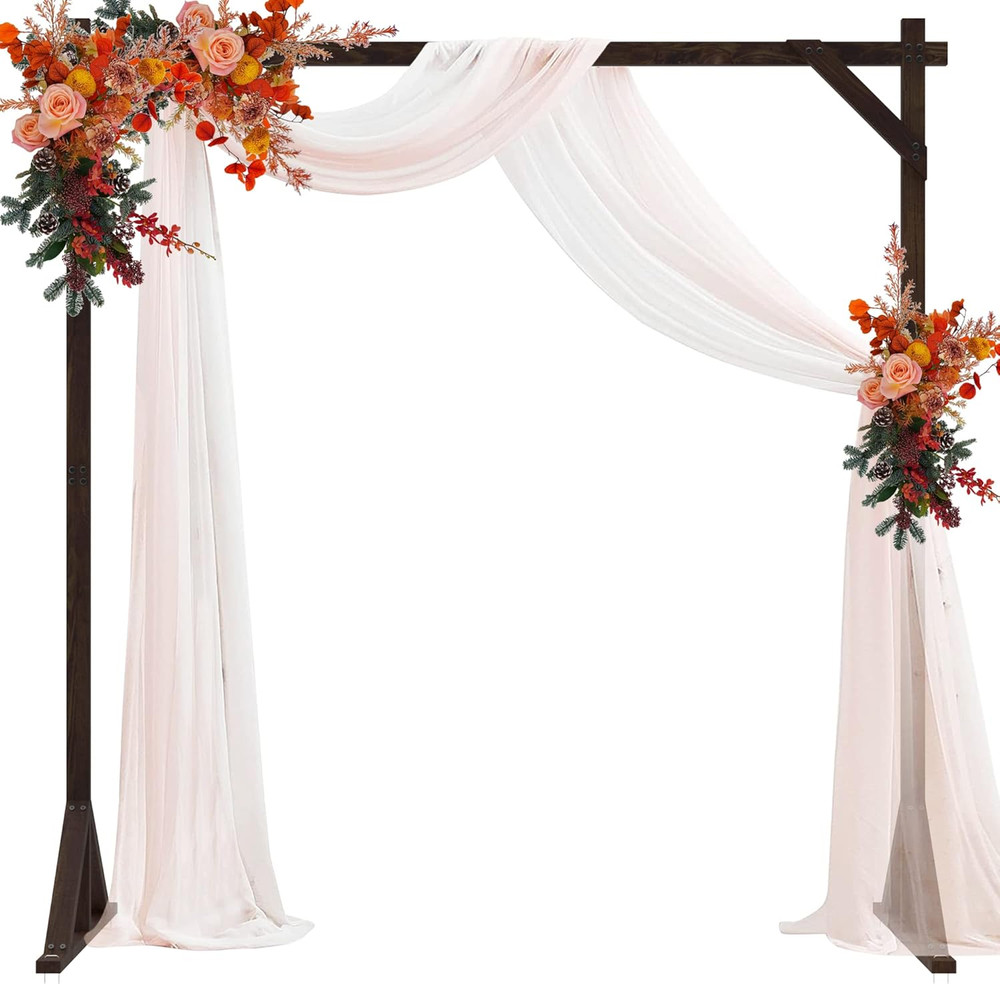 7.2FT Rustic Wooden Wedding Arch for Ceremony, Party & Proposal Decor