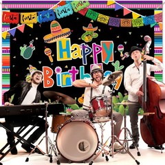 Mexican Fiesta Backdrop – Happy Birthday, Cinco De Mayo Carnival Party Decora…