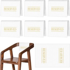 Large Reserved Seating Signs (6 Pcs) in Elegant Gold for Weddings & Receptions