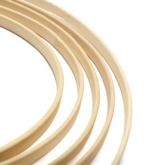 5 pcs Light Brown Natural Wood Round Hoops Hanging Wreaths Rings Decorations