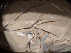 Nude Spandex Chair Bands Plastic Buckle Washable Wrinkle Free Wedding, Parties