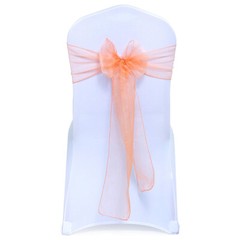 10/20/50pk Organza Chair Sashes Bow Sashes Wedding Banquet Cover Decor Wholesale