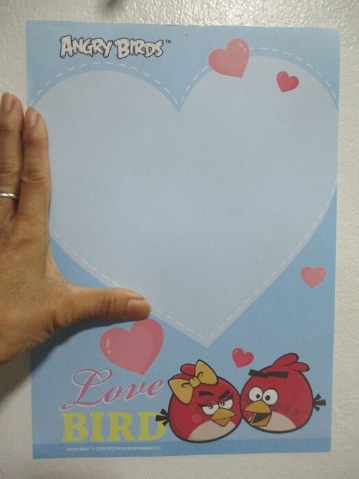 love letter red birds blue heart paper plastic laminated waterproof weeding show