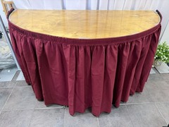 Table skirt Lot (19 Pieces ) Burgundy Polyester
