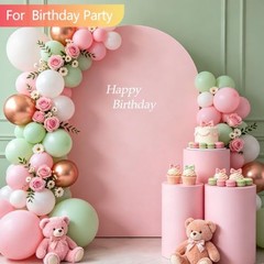 6.0 FT Arch Backdrop Cover Spandex Fitted Arch Party Cover for Photo, 6 FT Pink
