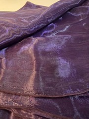 108″ ROUND TABLECLOTH Wedding Purple Organza Fabric Sheer Party Event Overlay