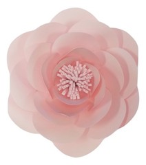 Decor In The Box 14 Piece Handmade Paper Flower Set Fully Assembled -Red/Pink