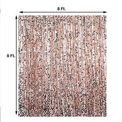 BLUSH 8×8 ft Big Payette Sequined BACKDROP CURTAIN Wedding Events Decorations