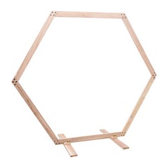 Wooden Wedding Hexagonal Arbor Backdrop Hexagon Wood Wedding Arch Frame Decor.