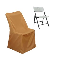 10 pcs Gold LIFETIME Folding CHAIR COVERS Slipcovers Polyester Supplies Event