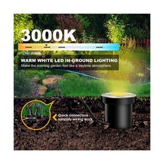 4 Pack 3w 12v Low Voltage In-ground Lights LED Landscape Light Waterproof IP6…