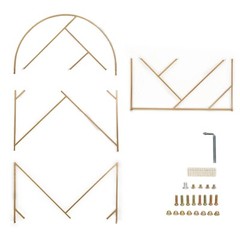 Gold 7 feet Metal Round Top Geometric Wedding BACKDROP STAND Party Decorations