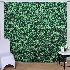 8 ft x 8 ft Printed Vinyl Greenery Banner Photo Backdrop Party Event Decorations