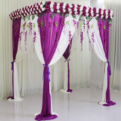 10X10FT 4Post Canopy Chuppah Mandap Wedding Photo Studio Background Hardware Kit