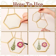 6 Pcs Pred-Flower Glass-Picture Fres, Pred-Flower-Fres with