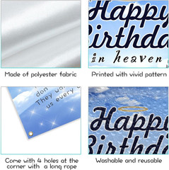 Heavenly Birthday Memorial Backdrop for Celebration of Life Events