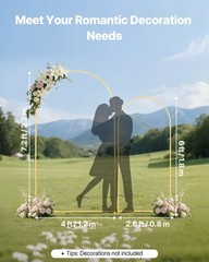 VEVOR Arch Backdrop Stand Metal Arch Backdrop Stand 7.2 ft and 6 ft Set of 2