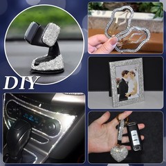 NiArt 10-Yard Self Adhesive Crystal Rhinestone Ribbon, Durable Sparkling Glas…