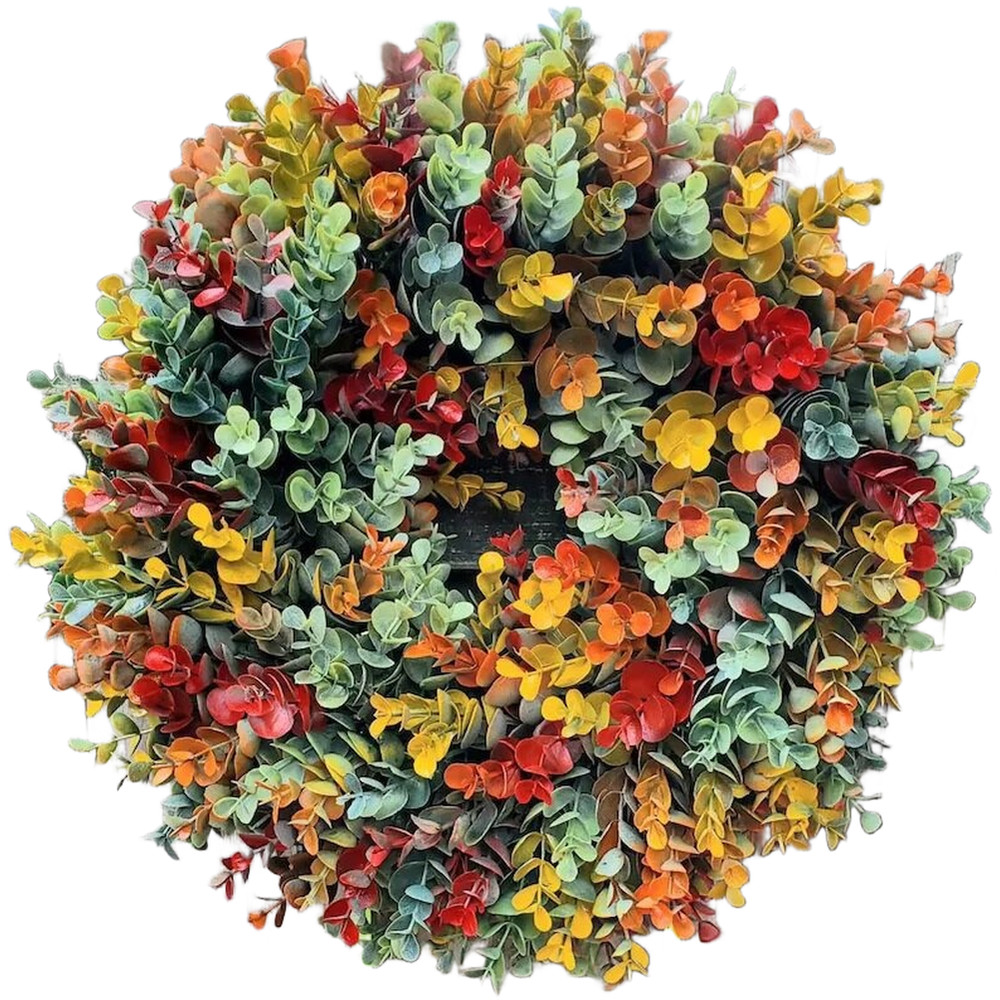 Harvest Festival Wreath Lightweight Fabric Artificial Flowers Door Hang