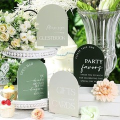 Acrylic Wedding Signs Set of 4 Durable Tabletop Décor Event Guest Welcome New
