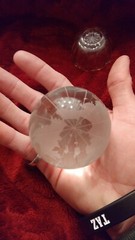 Beautiful Genuine Crystal World Globe Earth Sphere Etched Frosted Glass Ball