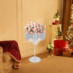 Modern Flower Stand forWedding Birthday Party Events,Silver Wedding Flower Stand