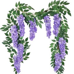 Wisteria Hanging Flowers Wisteria Flowers Vine Garland Wedding Purple Blue