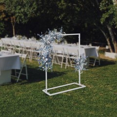 1×0.75M Wedding Arch Backdrop Metal Stand Flowers Balloons Frame Party For Decor