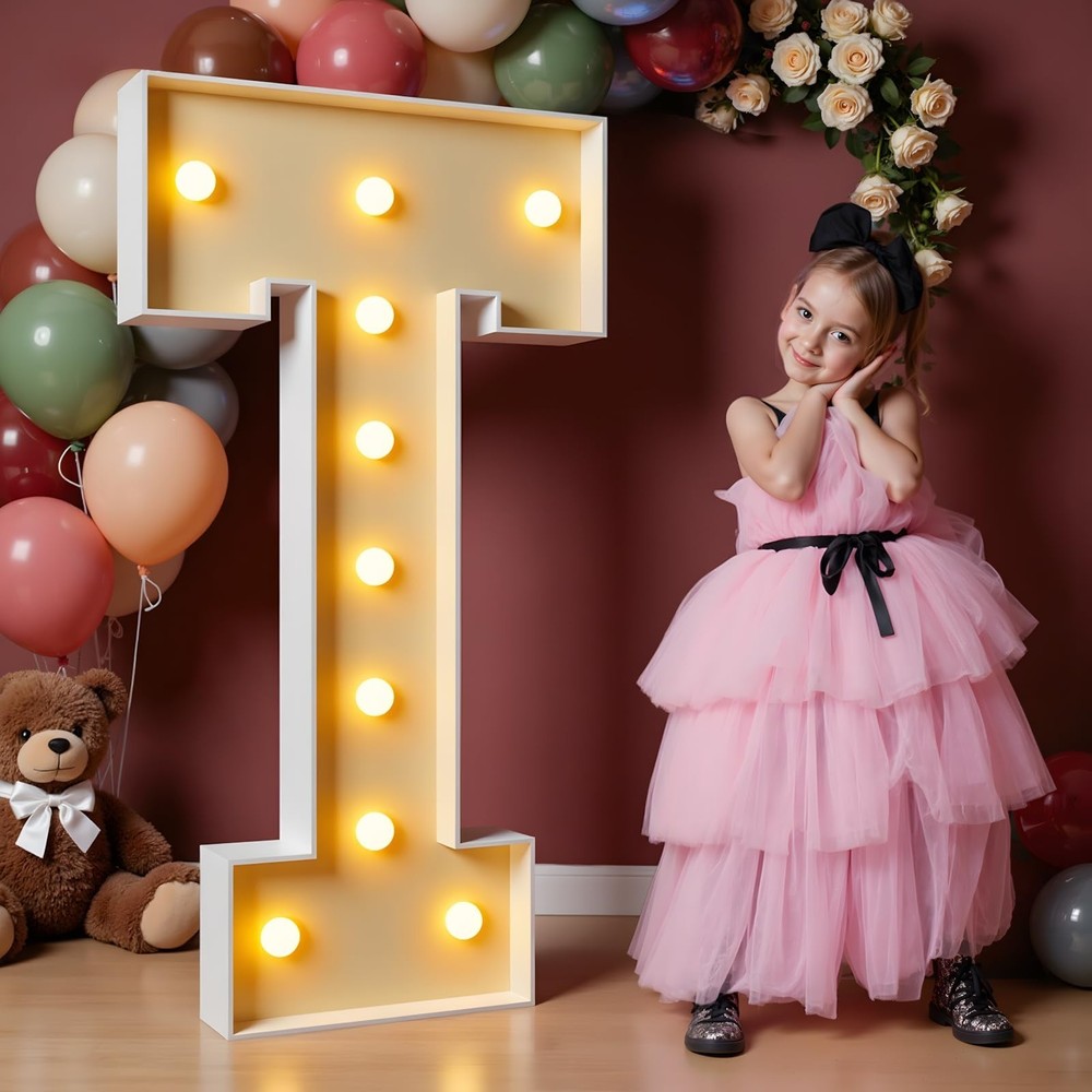 iMPRSV 4FT Light Up Letters – Large Marquee Letters for Birthday Party Decor …