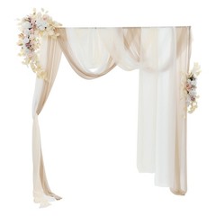 Decorative Artificial Flowers Artificial Wedding Arch Flower Kit With Drapes