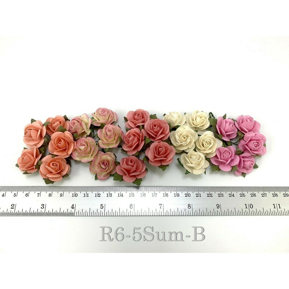 1″or2.5cm – Open Roses DIY Paper Flower Wedding Scrapbook Craft Cardmaking R6