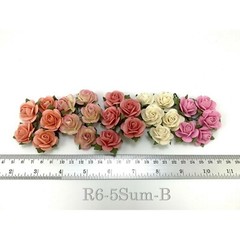 1″or2.5cm – Open Roses DIY Paper Flower Wedding Scrapbook Craft Cardmaking R6